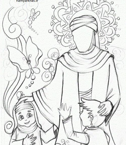عکس نقاشی ساده شهادت امام حسن عسکری