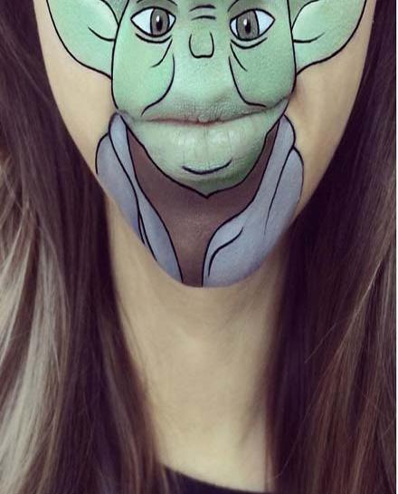 عکس شخصیت کارتونی روی صورت