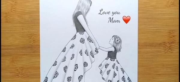 عکس نقاشی روز مادر