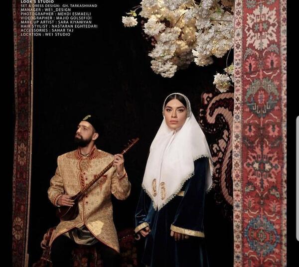 عکس دونفره قاجاری