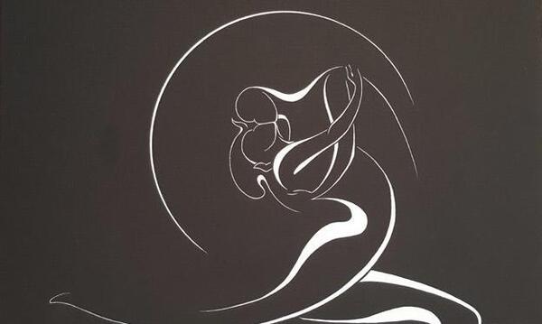 عکس نقاشی مدرن عاشقانه