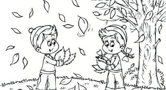 عکس نقاشی ساده پاییز