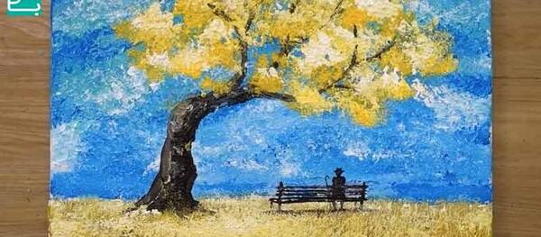عکس نقاشی ساده پاییز
