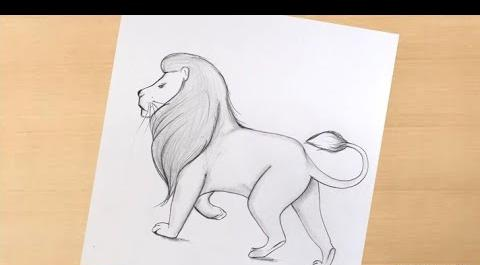 عکس نقاشی شیر جنگل