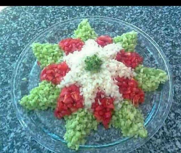 عکس پرچم ایران با مواد غذایی