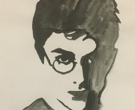 عکس نقاشی سیاه قلم هری پاتر