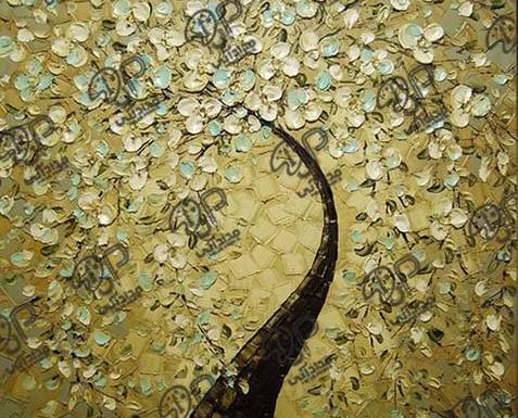 عکس مدل نقاشی طرح رنگ و روغن برجسته روی بوم