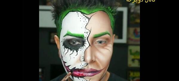 عکس نقاشی روی صورت بتمن