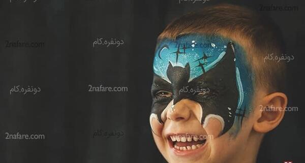 عکس نقاشی روی صورت بتمن