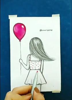 عکس نقاشی فانتزی صورتی
