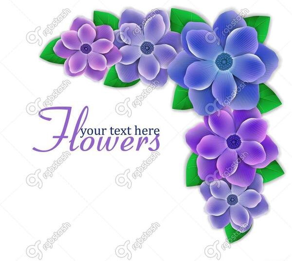 عکس نقاشی گل حاشیه