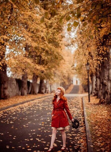 ژست عکس تکی پاییزی