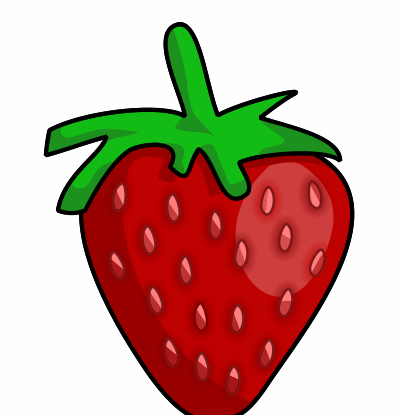 عکس نقاشی کودکانه توت فرنگی