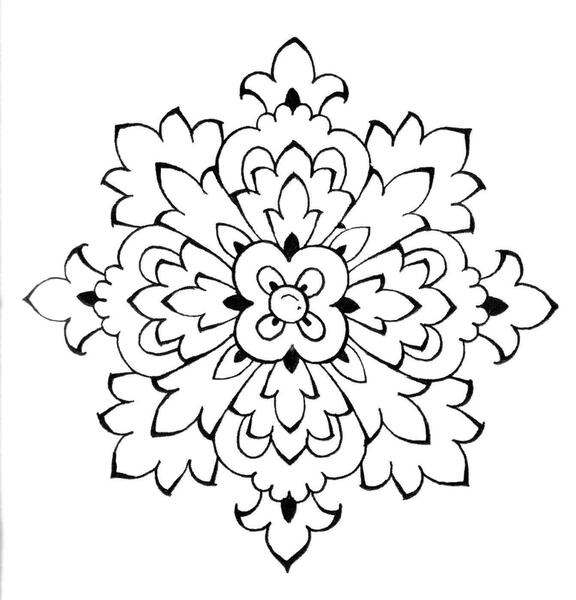 عکس نقاشی گل قالی