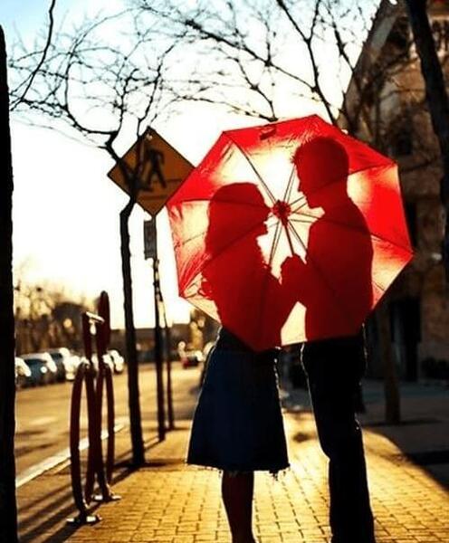 عکس دونفره با چتر