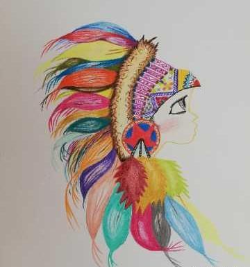 عکس نقاشی دخترانه رنگی