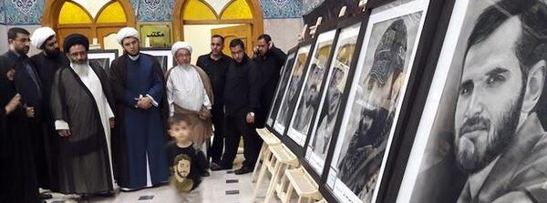 عکس نقاشی سیاه قلم شهدا