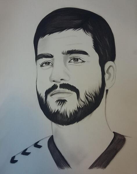 عکس نقاشی سیاه قلم شهدا