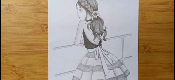 عکس نقاشی دخترانه غمگین اسان