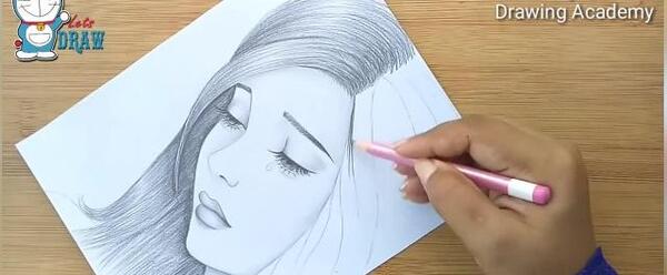 عکس نقاشی دخترانه غمگین اسان