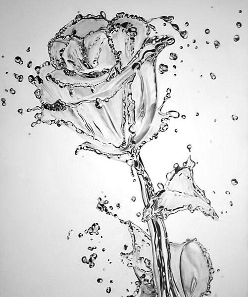 عکس نقاشی مدرن گل