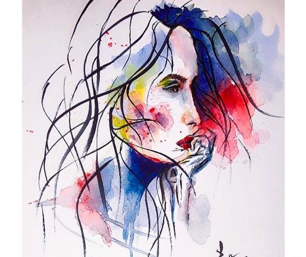 عکس نقاشی مدرن با آبرنگ