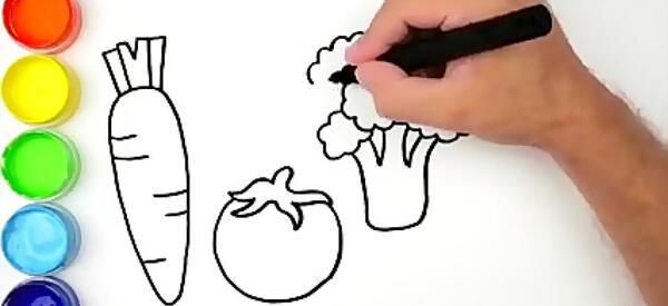 عکس نقاشی کودکانه هویج