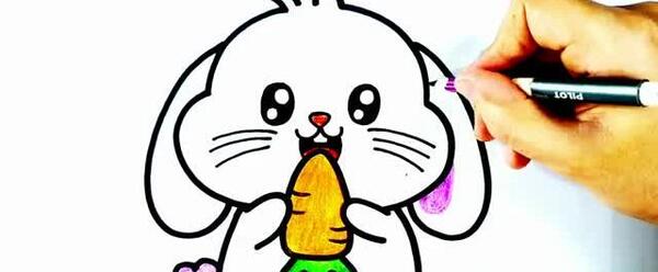 عکس نقاشی ساده خرگوش برای کودکان
