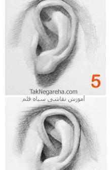 عکس نقاشی سیاه قلم اجزای صورت