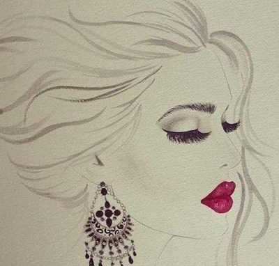 عکس نقاشی دخترانه با مداد رنگی ساده