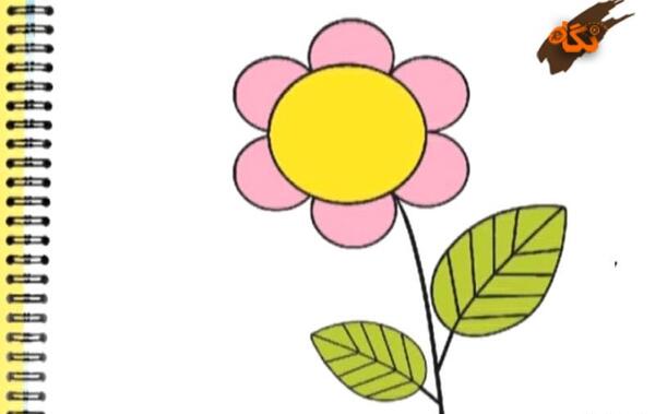 عکس نقاشی گل کودکانه