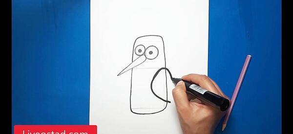 عکس نقاشی ساده کلاغ