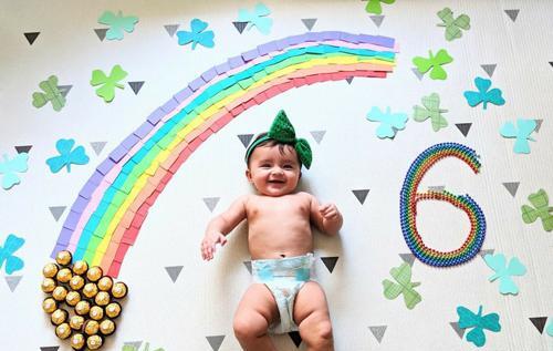 عکس آتلیه نوزاد ماهگرد