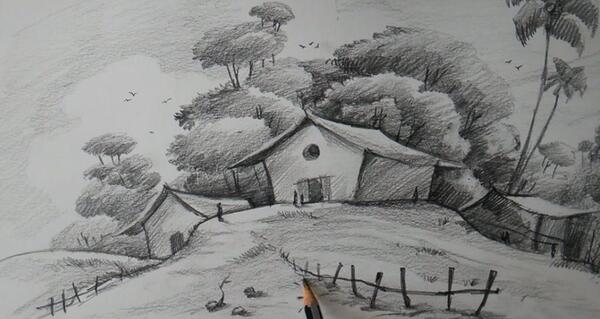 عکس نقاشی سیاه قلم مبتدی