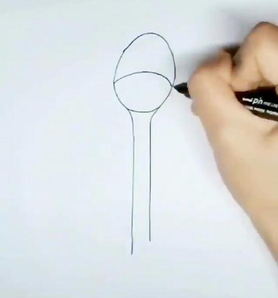 عکس نقاشی کودکانه قاشق