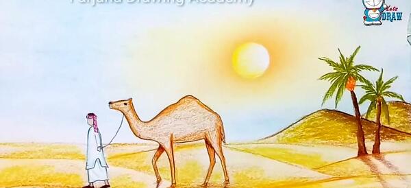 عکس نقاشی ساده صحرا