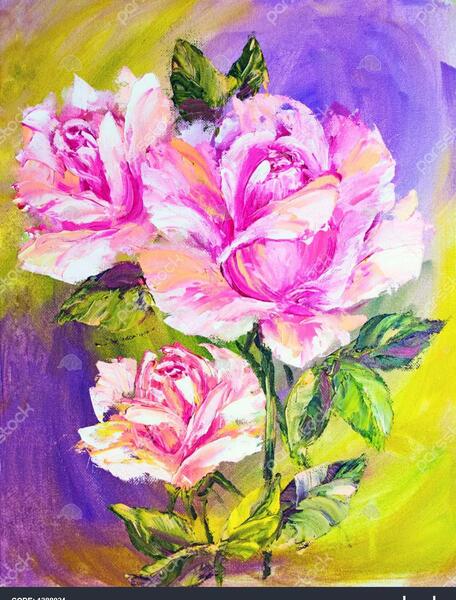 عکس طرح گل برای نقاشی روی بوم