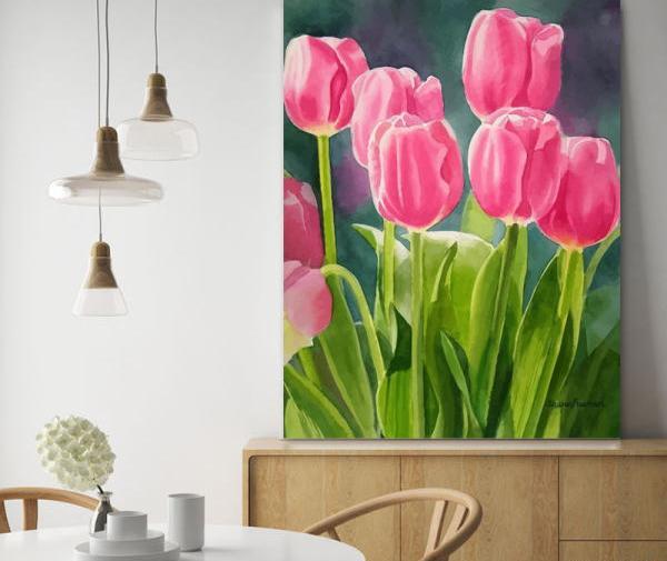 عکس طرح گل برای نقاشی روی بوم