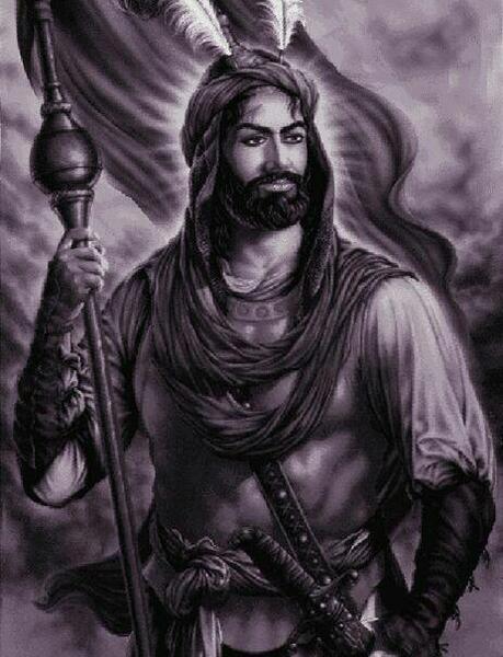 عکس نقاشی سیاه قلم امام حسین