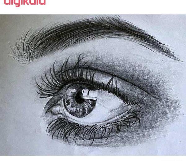 عکس طرح چشم برای نقاشی سیاه قلم