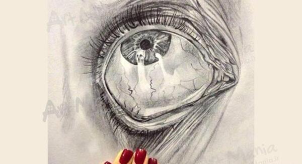 عکس طرح چشم برای نقاشی سیاه قلم