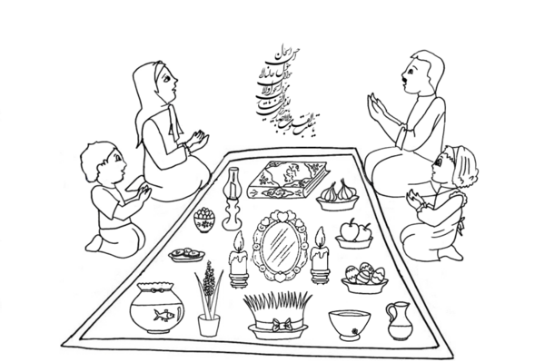عکس نقاشی سفره هفت سین