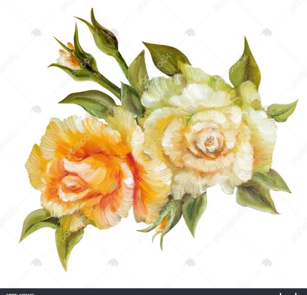 عکس نقاشی گل زرد