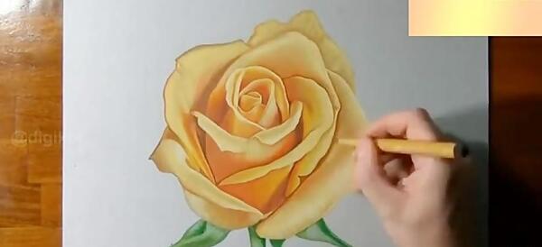 عکس نقاشی گل زرد