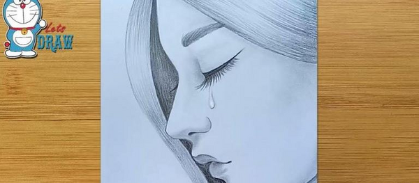 عکس نقاشی صورت یک زن