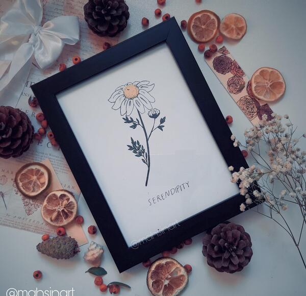 عکس نقاشی گل مینیمال
