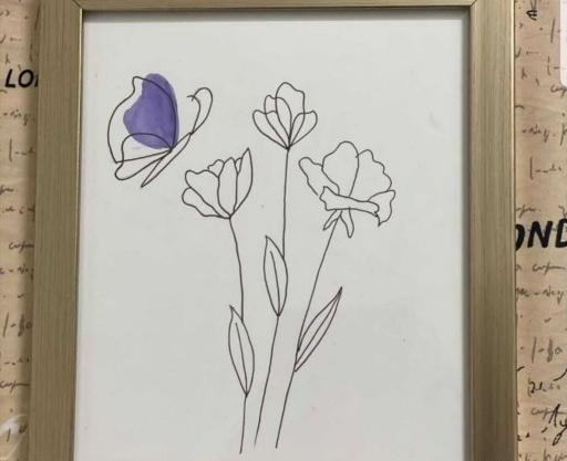 عکس نقاشی گل مینیمال