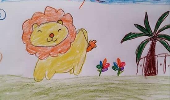 عکس نقاشی کودکانه ضرب المثل با دم شیر بازی نکن