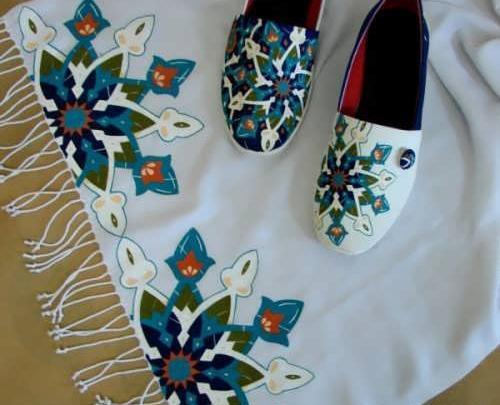 عکس طرح فانتزی برای نقاشی روی شال