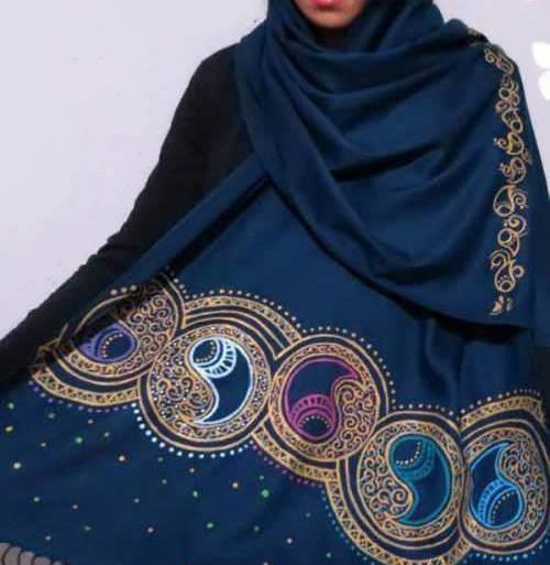 عکس طرح فانتزی برای نقاشی روی شال